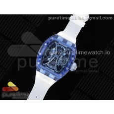 RM공장 리차드밀 RM53-02 투어빌론 블루글래스케이스 투명러버스트랩 RM53-02 Blue Transparent Tourbillon RMF Best Edition Skeleton Dial on Transparent Rubber Strap