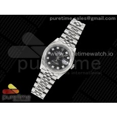 Clean공장 롤렉스 데이저스트 36  블랙다이얼 텐포인트인덱스 플루티드베젤 쥬빌레브레이슬릿 DateJust 36 126234 Clean 1:1 Best Edition 904L Steel Black Diamonds Dial on Jubilee Bracelet VR3235 클린공장