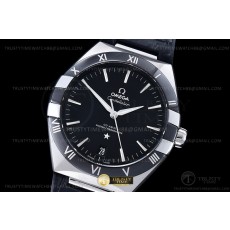 VS공장 오메가 컨스텔레이션 블랙다이얼 블랙가죽스트랩 Constellation Co-Axial 41mm Blk SS/LE Black VSF A8900(SB)