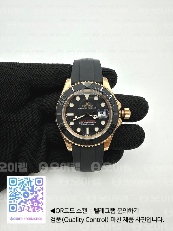 VS공장 롤렉스 요트마스터 40 신형 에버로즈골드금통 블랙다이얼 러버스트랩 3235 YachtMaster 126655 40mm RG/RU Blk VSF VS3235