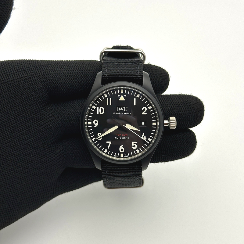 ZF공장 IWC 탑건 블랙세라믹케이스 블랙다이얼 블랙나일론스트랩 Pilot’s Watch Top Gun Black Ceramic IW326901 ZF 1:1 Best Edition on Black Nylon Strap A32111