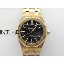 IP공장 오데마피게 로얄오크 15450 로즈골드금통 블랙다이얼 브레이슬릿 Royal Oak 37mm 15450 RG IPF 1:1 Best Edition Black Dial on RG Bracelet SA3120 Super Clone