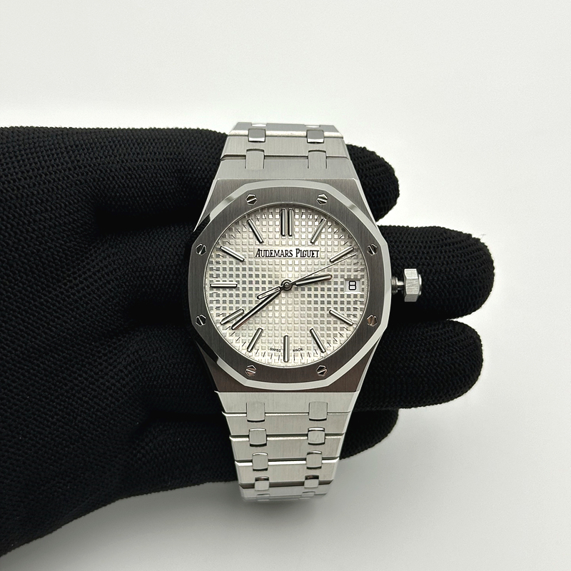 APS공장 오데마피게 로얄오크 15510 50주년기념판 화이트다이얼 브레이슬릿 Royal Oak 41mm 15510 "50th Anniversary" SS APSF 1:1 Best Edition White Dial on SS Bracelet SA4302 Super Clone