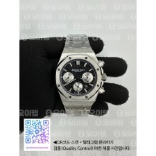 IP공장 오데마피게 로얄오크 크로노그래프 스틸 블랙다이얼 실버서브다이얼 브레이슬릿 Royal Oak Chrono 26331ST SS IPF 1:1 Best Edition Black Dial Silver subdial on SS Bracelet A7750