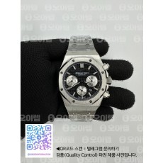 IP공장 오데마피게 로얄오크 크로노그래프 스틸 블랙다이얼 실버서브다이얼 브레이슬릿 Royal Oak Chrono 26331ST SS IPF 1:1 Best Edition Black Dial Silver subdial on SS Bracelet A7750