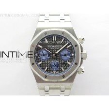 IP공장 오데마피게 로얄오크 크로노그래프 스틸 블랙다이얼 블루서브다이얼 브레이슬릿 Royal Oak Chrono 26331ST SS IPF 1:1 Best Edition Black Dial Blue subdial on SS Bracelet A7750