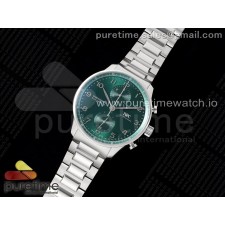 AZ공장 IWC 포르투기저 그린다이얼 브레이슬릿 3716 Portuguese Chrono IW3716 SS AZF 1:1 Best Edition Green Dial on SS Bracelet A69355