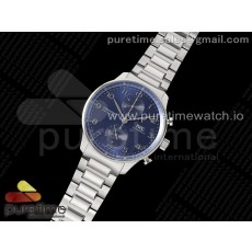 AZ공장 IWC 포르투기저 블루다이얼 브레이슬릿 3716 Portuguese Chrono IW3716 SS AZF 1:1 Best Edition Blue Dial on SS Bracelet A69355