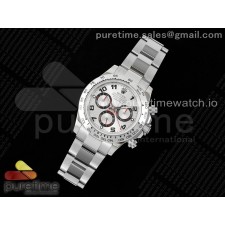 OM공장 롤렉스 스틸 데이토나 실버레이싱다이얼 브레이슬릿 Daytona 116509 SS OMF Best Edition Silver Numeral Dial on SS Bracelet A7750