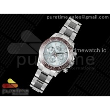 OM공장 롤렉스 세라믹 데이토나 아이스다이얼 바게트인덱스 브레이슬릿 Daytona 116506 SS OMF Best Edition Ice Blue Crystal Dial on SS Bracelet A7750