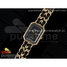 BV공장 샤넬 샤넬 프리미에르 아이코닉 블랙다이얼 블랙체인스트랩 Ppremière Iconic Chain Watch YG BVF 1:1 Best Edition Black Dial on Chain Bracelet RONDA Quartz