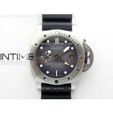 VS공장 파네라이 PAM1323 그레이다이얼 블랙러버스트랩 PAM1323 Y GMT VSF 1:1 Best Edition Dark Gray Dial on Black Rubber Strap P9011