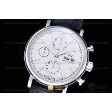 TW공장 IWC 포르토피노 크로노 스틸 화이트다이얼 가죽스트랩 Portofino Chrono IW3910 SS/LE Wht/SS Stk TWF A7750