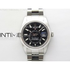 ZF공장 롤렉스 스카이드웰러 스틸 블랙다이얼 브레이슬릿  Sky-Dweller 326934 904L SS ZF 1:1 Best Edition Black Dial on SS Bracelet Asian 2824