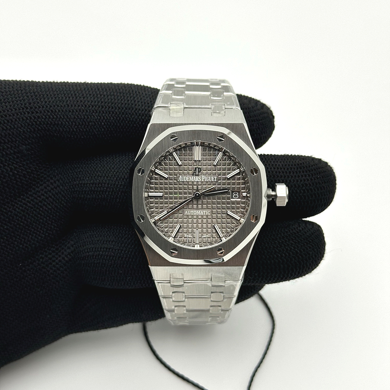 ZF공장 오데마피게 로얄오크 15450 그레이다이얼 브레이슬릿 Royal Oak 37mm 15450ST SS/SS Grey ZF A3120