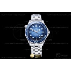 VS공장 오메가 씨마스터 다이버 300M 스틸 써머블루다이얼 브레이슬릿 Seamaster 300m SS/SS G-Blue VSF Asia 8800