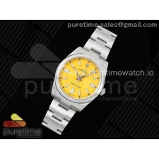 AP공장 롤렉스 오이스터퍼페츄얼 41 옐로우다이얼 브레이슬릿 Oyster Perpetual 124300 41mm APF 1:1 Best Edition 904L Steel Yellow Dial VR3230