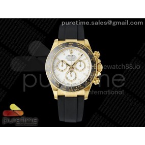 VS공장 롤렉스 데이토나 옐로우골드금통 화이트다이얼 러버스트랩 텅스텐 Daytona 126518 VSF 1:1 Best Edition White Dial on Oysterflex Strap VS4131 V2 (Weighted)