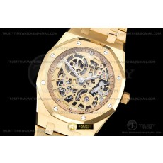 ZF공장 오데마피게 로얄오크 16204 옐로우골드금통 엑스트라씬 오픈워크 스켈레톤다이얼 브레이슬릿 Royal Oak Jumbo Extra Thin 16204 YG/YG Skele Z A7124