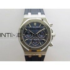 [26.01 UP] DD공장 오데마피게 로얄오크 크로노그래프 26240 스틸 블루다이얼 러버스트랩 Royal Oak Chrono 26240 SS V2 DDF 1:1 Best Edition Blue Dial On Black Rubber Strap Super Clone DD4401