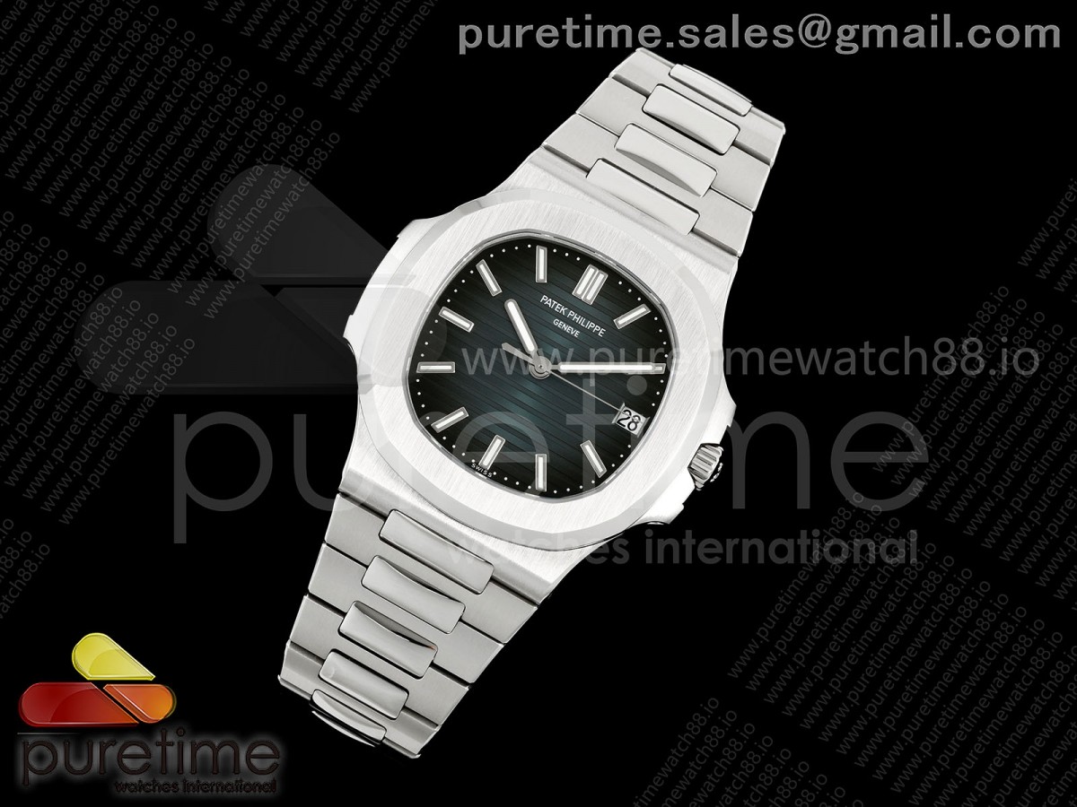 DD공장 파텍필립 노틸러스 5711 그레이블루다이얼 브레이슬릿 Nautilus 5711 DDF 1:1 Best Edition 2006 Blue Textured Dial on SS Bracelet DD330 Super Clone V2