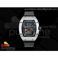 AV공장 리차드밀 티타늄 RM67-01 스켈레톤다이얼 블랙러버스트랩 AVF RM67-01 SS Blue Skeleton Dial on Black Rubber Strap CRMA6 Clone